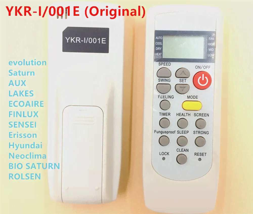 Оригинальный пульт дистанционного управления YKR-I001E для Finlux, SENSEI, AUX, Erisson, Hyundai, Neoclima, Saturn, ROLSEN, LAKES, GENERAL GOLD, кондиционер (art.: 3920bc9930f10)-0