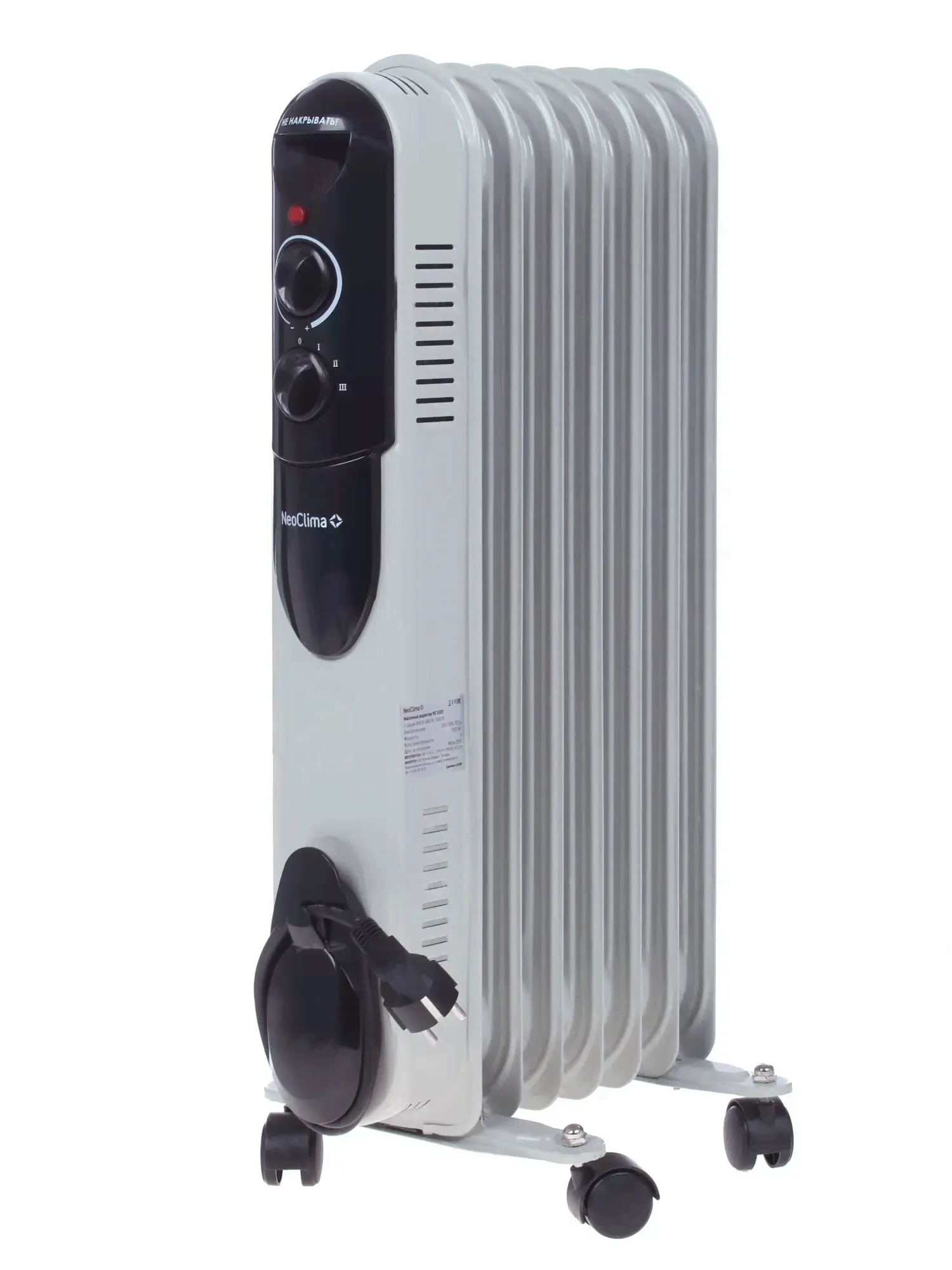 Масляный радиатор Neoclima NC 9307 1.5 кВт, 7 секций-0
